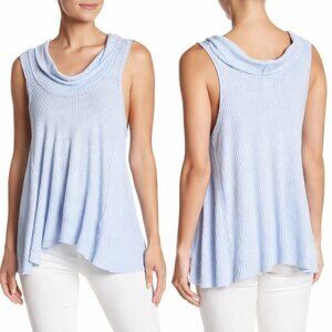 Free People-We the Free Swing It Cowl Top in Sky Heather Blue - Sz S - New